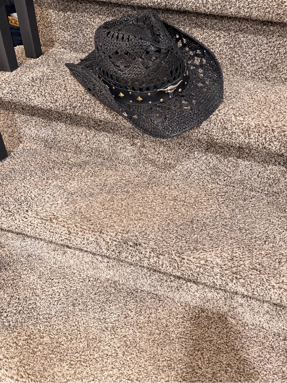 Black Cowboy Hat with Studded Band